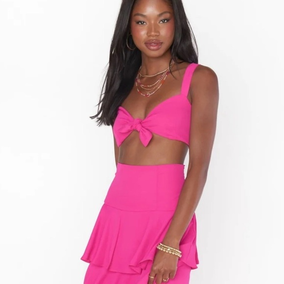 Show me Your Mumu Pink Crop Top - Picture 2 of 6